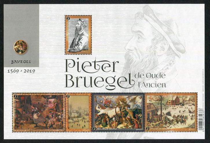 BL282 postzegels Pieter Bruegel de Oude (Schilder), Postzegels en Munten, Postzegels | Europa | België, Frankeerzegel, Kunst, Postfris
