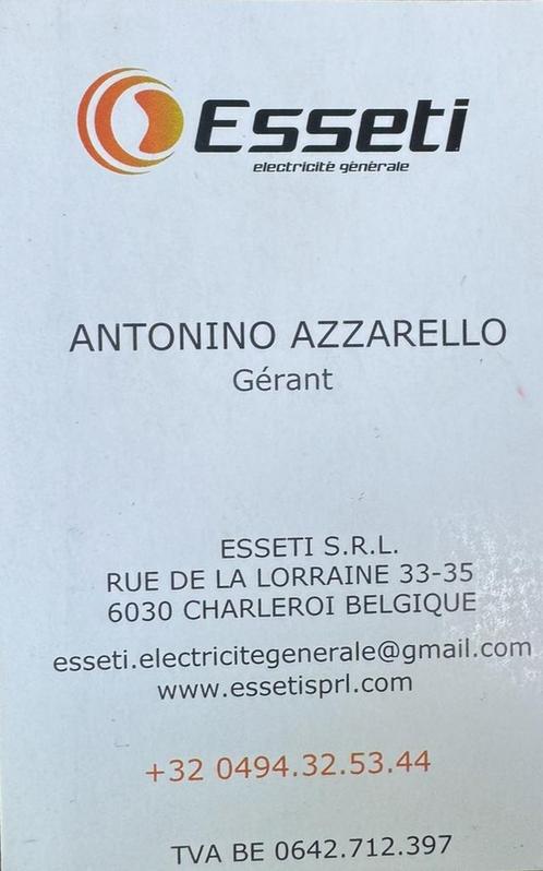 Esseti S.r.l. recherche des électriciens et sous-traitants, Vacatures, Vacatures | Elektriciens