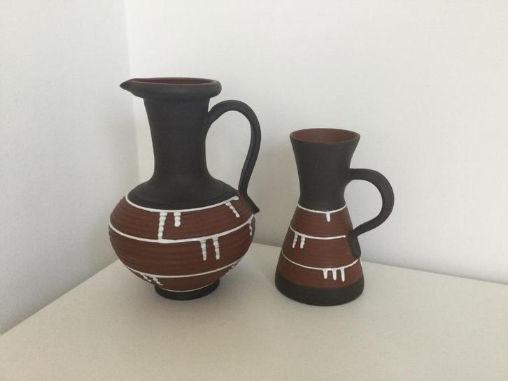 2 Ilkra Edel-keramik-vazen met Palermo-decor 1959, Antiek en Kunst, Antiek | Vazen, Ophalen