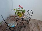 Gietijzer 2 stoelen en tafel - plooibaar, Tuin en Terras, Tuinsets en Loungesets, Ophalen, Zo goed als nieuw