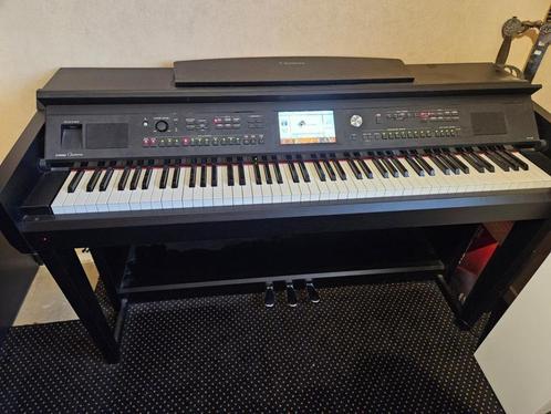 Yamaha Clavinova CVP-705 Piano, Muziek en Instrumenten, Piano's, Zo goed als nieuw, Piano, Zwart, Ophalen
