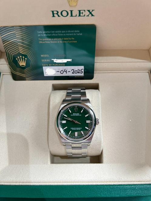 Rolex oyster perpetual 36mm - Green dial 2025, Handtassen en Accessoires, Horloges | Heren, Rolex, Staal, Ophalen of Verzenden