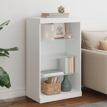 Dressoir met LED-verlichting 60,5x37x100 cm wit beschikbaar voor biedingen