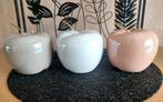 Lot de 3 pommes décoratives, Ophalen, Zo goed als nieuw, Wit