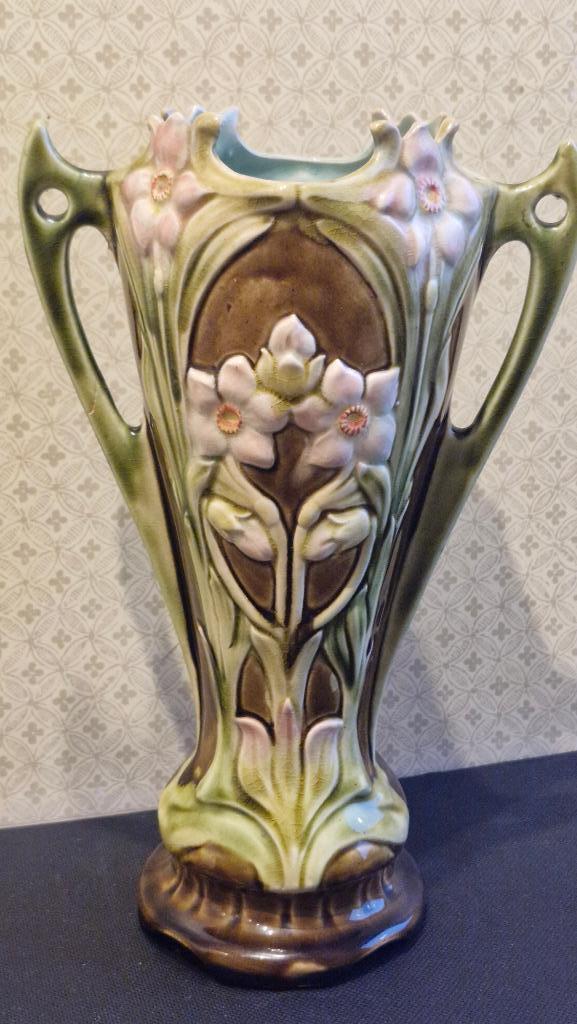 Art Nouveau vaas - Jeugendstil - in slijm n° 2139, Antiek en Kunst, Antiek | Keramiek en Aardewerk, Ophalen of Verzenden