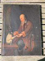 Antiek schilderij – de apostel Petrus met een lam, Ophalen of Verzenden