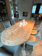 Table en chêne suédois avec 6 chaises et canapé, Maison & Meubles, Utilisé, Enlèvement ou Envoi