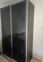 Ikea kleerkast Pax zwarte met glazen deuren en full extras, Ophalen, Gebruikt, 100 tot 150 cm, 200 cm of meer