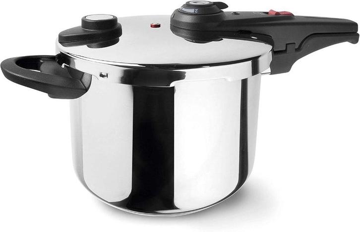 Nieuw | Rvs snelkookpan 4 liter | Lacor, Huis en Inrichting, Keuken | Potten en Pannen, Nieuw, Kookpan of Snelkookpan, Inox, Inductieplaat