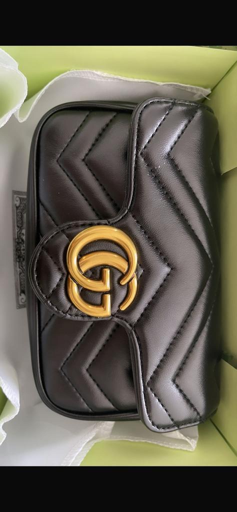 Sac a main, Handtassen en Accessoires, Tassen | Schoudertassen, Zo goed als nieuw, Zwart, Leer, Ophalen