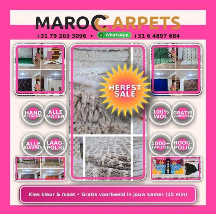 Superbes tapis en laine faits main à partir de 134€, Maison & Meubles, Ameublement | Tapis & Moquettes, Neuf, 150 à 200 cm, 200 cm ou plus