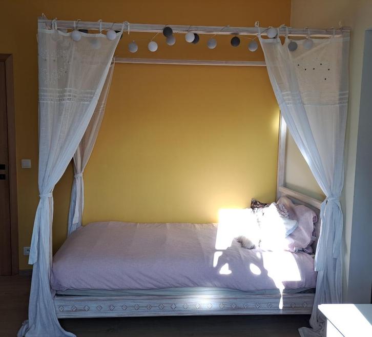 Hemelbed ( 1 persoon), Huis en Inrichting, Slaapkamer | Bedden, Zo goed als nieuw, Eenpersoons, Ophalen