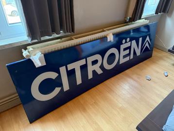 Origineel oud groot Citroën emaille reclamebord XL beschikbaar voor biedingen