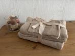 5-delige badset Santens, Huis en Inrichting, Badkamer | Badtextiel en Accessoires, Ophalen, Nieuw, Beige, Handdoek