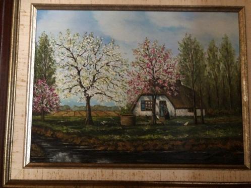 Schilderij 'Lentelandschap', Antiek en Kunst, Kunst | Schilderijen | Klassiek, Ophalen