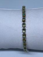Prachtige zilveren armband met kleurveranderende Zultaniet, Bijoux, Sacs & Beauté, Bracelets, Avec pierre précieuse, Argent, Rouge