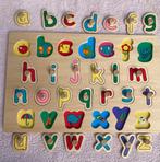 Alfabet puzzel hout met tekeningen inlegpuzzel, Overige typen, Ophalen of Verzenden, Zo goed als nieuw