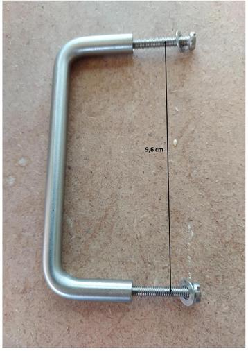 19 nieuwe inox deurgrepen met bevestigingsvijzen. beschikbaar voor biedingen