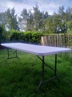 VERHUUR - Party klaptafel (244 x 75 x74), Tuin en Terras, Tuintafels, Plastic, Gebruikt, Rechthoekig, Ophalen