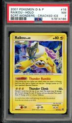 Raikou Holo [Cracked Ice] PSA 7 - 16/132 - Secret Wonders, Hobby en Vrije tijd, Verzamelkaartspellen | Pokémon, Verzenden, Zo goed als nieuw