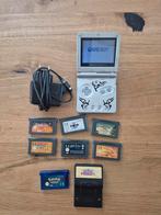 GameBoy Advance SP + games inclusief 2 Pokémon, Ophalen of Verzenden, Zo goed als nieuw