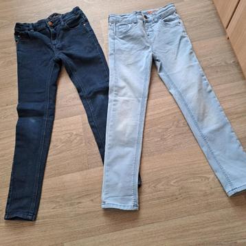jeansbroeken en legging, maat 128