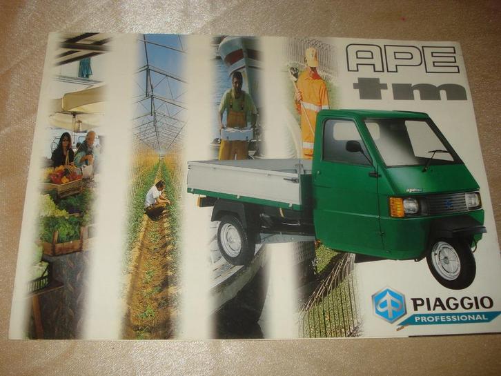 Ancienne Brochure Dépliant APE tm Piaggio Professional, Boeken, Auto's | Folders en Tijdschriften, Zo goed als nieuw, Overige merken