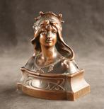 Kleine antieke Art Nouveau buste, Ophalen of Verzenden