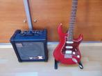 Amplificateur Roland Cube 30X et guitare rouge Stratocaster, Comme neuf, Guitare, Moins de 50 watts, Enlèvement