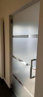 Glazen pivotdeur met melkglas, Doe-het-zelf en Bouw, Ophalen, Glas, Binnendeur