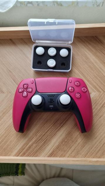 Manette PS5 Rouge Original avec capuchon Joystick échangeabl, Enlèvement ou Envoi