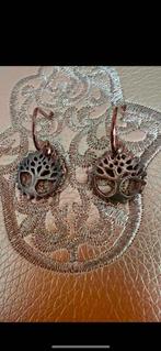 Levensboom oorbellen zilver nieuwstaat worden schoongemaakt, Ophalen of Verzenden, Zo goed als nieuw, Zilver, Zilver