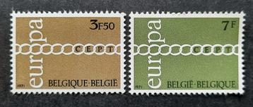 België: OBP 1578/79 ** Europa 1971.