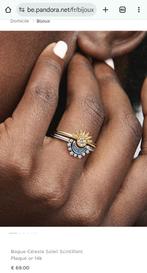Pandora 14-karaats vergulde sprankelende Sun Celeste-ring, Handtassen en Accessoires, Ringen, 19 tot 20, Nieuw, Ophalen of Verzenden