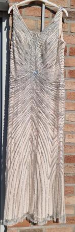 Robe de soirée- Avond-jurk, Ophalen, Gedragen, Beige, Trouwjurk