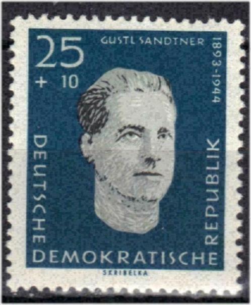 Duitsland DDR 1959 - Yvert 482 - Anti-fascisten (PF), Timbres & Monnaies, Timbres | Europe | Allemagne, Non oblitéré, RDA, Envoi