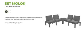 set de jardin de marque Linea Indonesia, 5 places, Comme neuf, Synthétique, Enlèvement