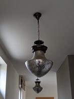 2 Vintage hanglampen, Ophalen, Gebruikt, 50 tot 75 cm, Glas