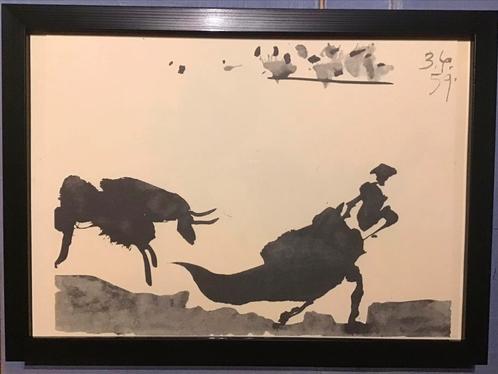 Picasso - Lithographie « Corrida » (1959), Antiquités & Art, Art | Lithographies & Sérigraphies, Enlèvement ou Envoi