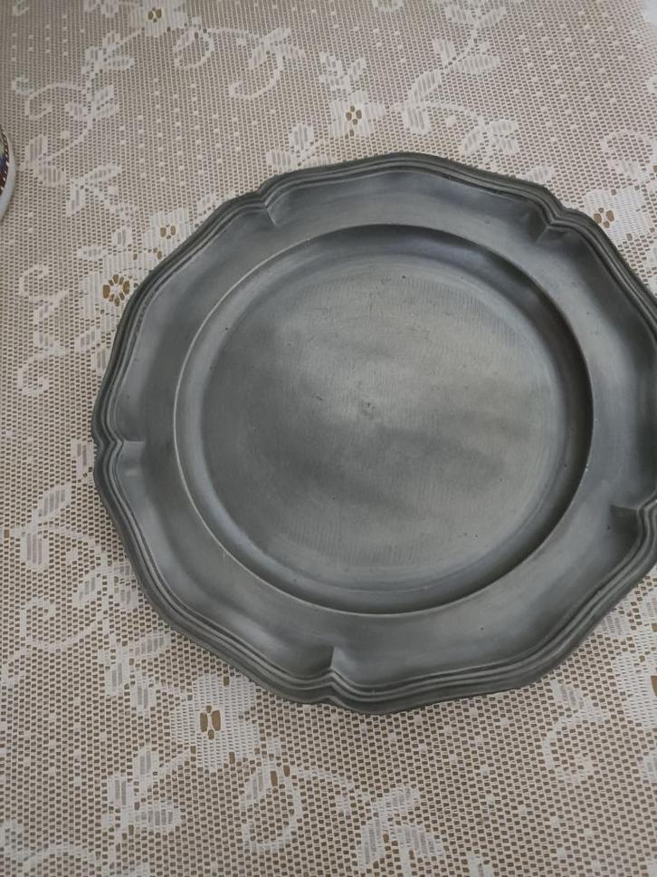 4 Antieke Borden - Zeer uniek, Antiek en Kunst, Antiek | Tin, Ophalen