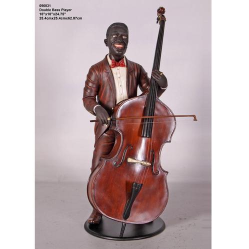 Statue de contrebassiste — Bassiste de jazz Hauteur 63 cm, Collections, Statues & Figurines, Neuf, Enlèvement