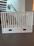 Ikea babybed met lattebodem en matras, Ophalen, Gebruikt, Rechthoekig, Lade