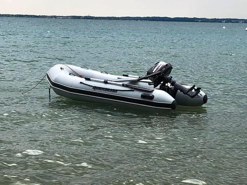 Rubberboot met 6pk motor, Watersport en Boten, Rubberboten, Gebruikt, Quicksilver, Aluminium, Minder dan 70 pk, Benzine, Ophalen