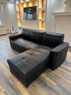 Canapé Noir convertible similicuir, Maison & Meubles, Canapés | Salons, Trois personnes, Banc d'angle, Comme neuf, Enlèvement