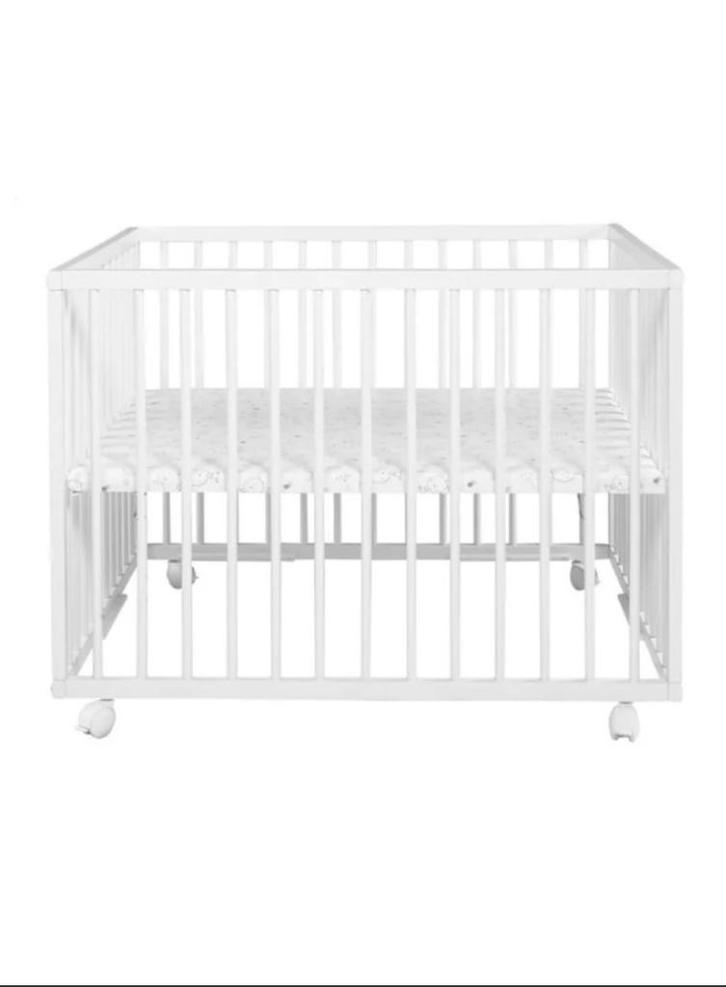 Box/babypark WIT, Kinderen en Baby's, Babyparken, Zo goed als nieuw, Vierkant, In hoogte verstelbaar, Ophalen