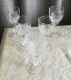 Vintage 5 wijnglazen Cristal d'Arques - Durand Chenonceaux, Ophalen of Verzenden