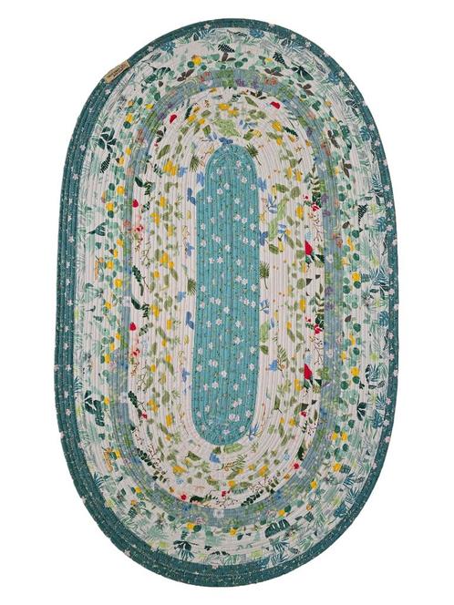Uniek ovaal vloerkleed - 93x56cm/handgemaakt/cadeau-idee, Huis en Inrichting, Woonaccessoires | Overige, Nieuw, Ophalen of Verzenden