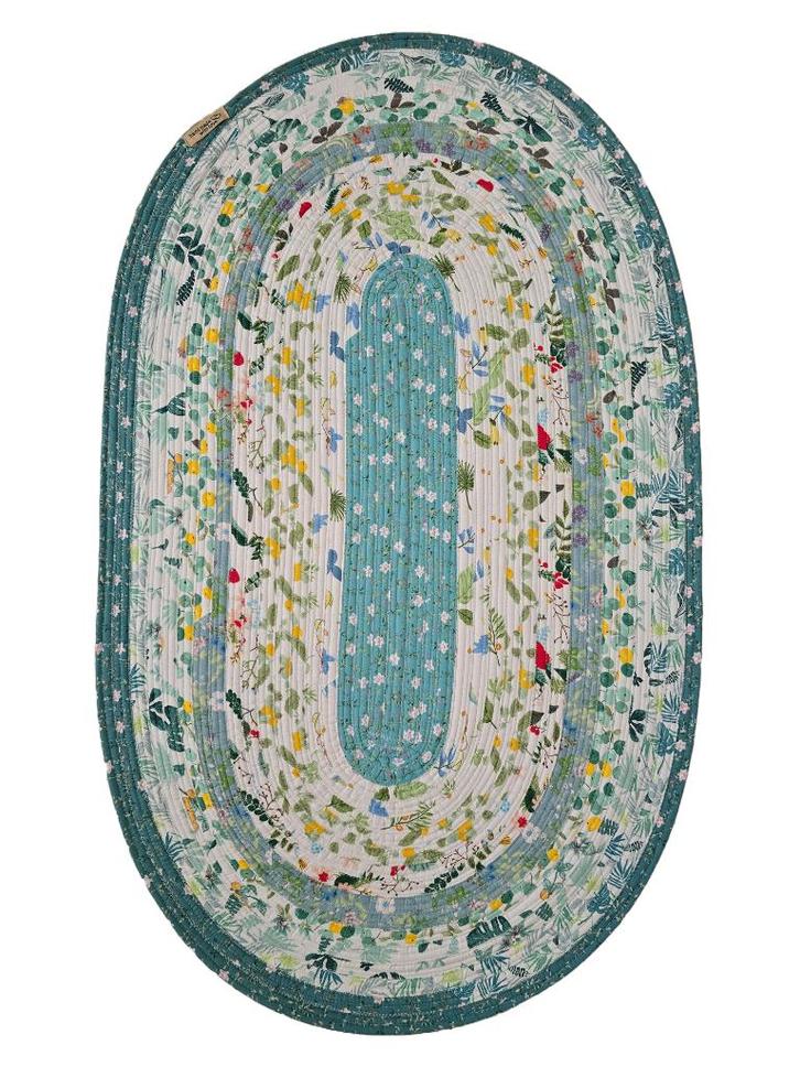 Uniek ovaal vloerkleed - 93x56cm/handgemaakt/cadeau-idee, Huis en Inrichting, Woonaccessoires | Overige, Nieuw, Ophalen of Verzenden