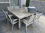 Tuinset teak Crown, Tuin en Terras, Ophalen, Gebruikt, Vierkant, Teakhout
