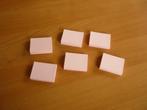 Lot van 6 roze papieren post-it vierkante sticky notes, Diversen, Schrijfwaren, Ophalen of Verzenden